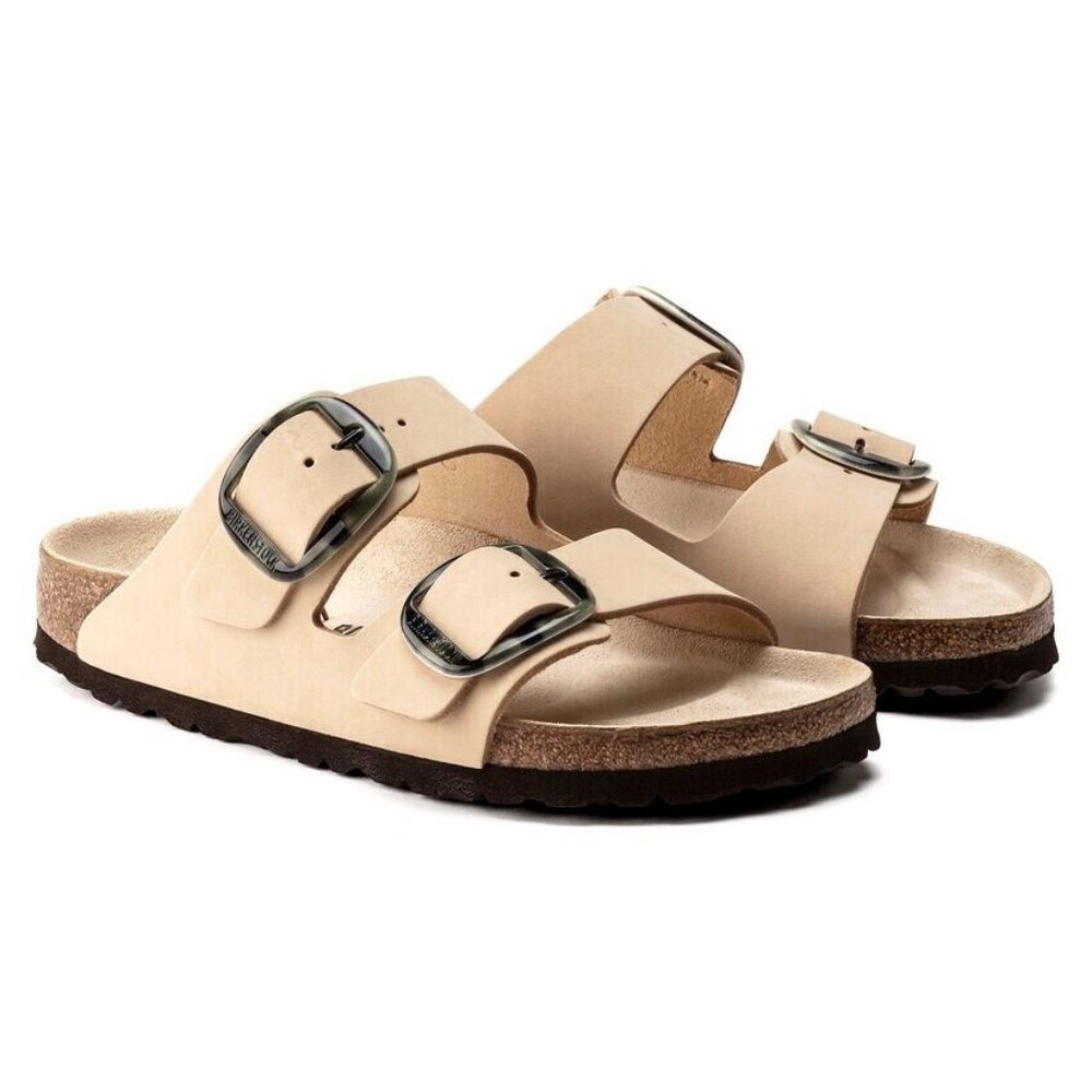 NEW Birkenstock Arizona Big Buckle Torty leather sandals almond EU 37 medium